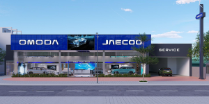 Phối cảnh 3D không gian sang trọng của Showroom Omoda & Jaecoo Tân Phú sắp ra mắt